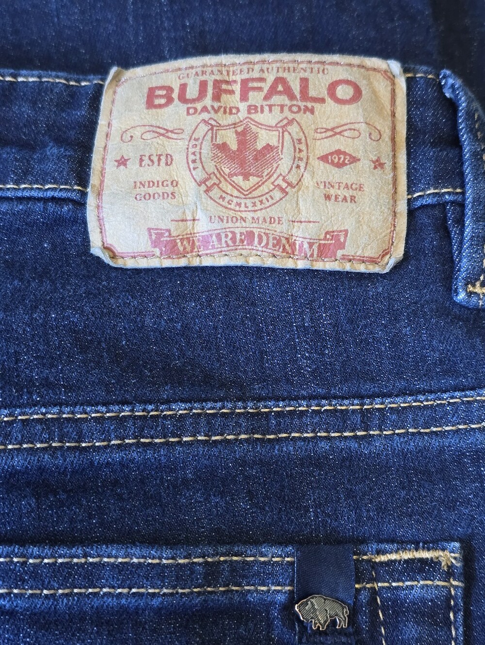 Buffalo David Bitton Men's Dark Blue ASH Slim Jeans Size W36 L34